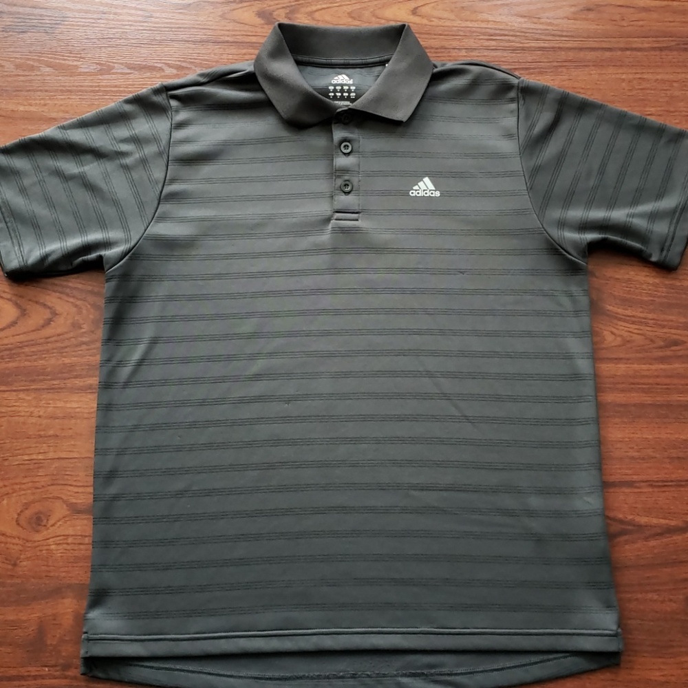 Men's grey Adidas polo. Size M